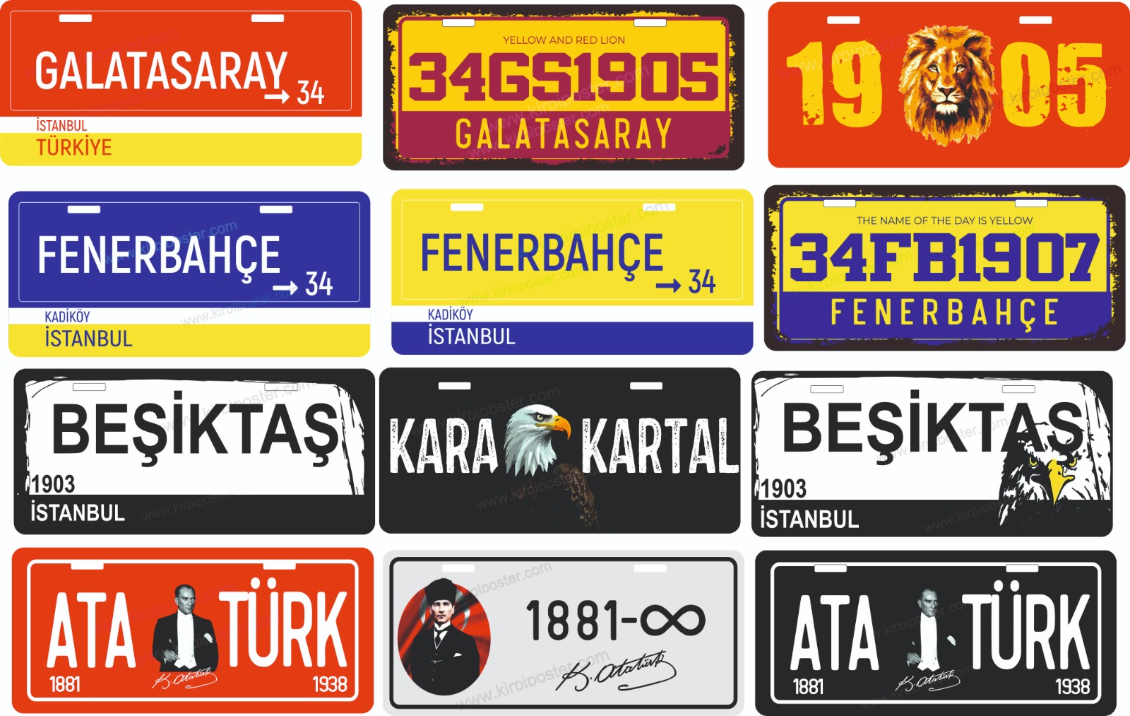 250 ADET AHŞAP TARAFTAR PLAKA POSTER