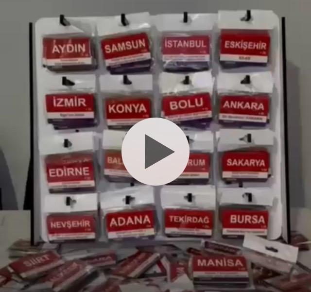 250 ADET AHŞAP İL (ŞEHİR) PALAKA MAGNET