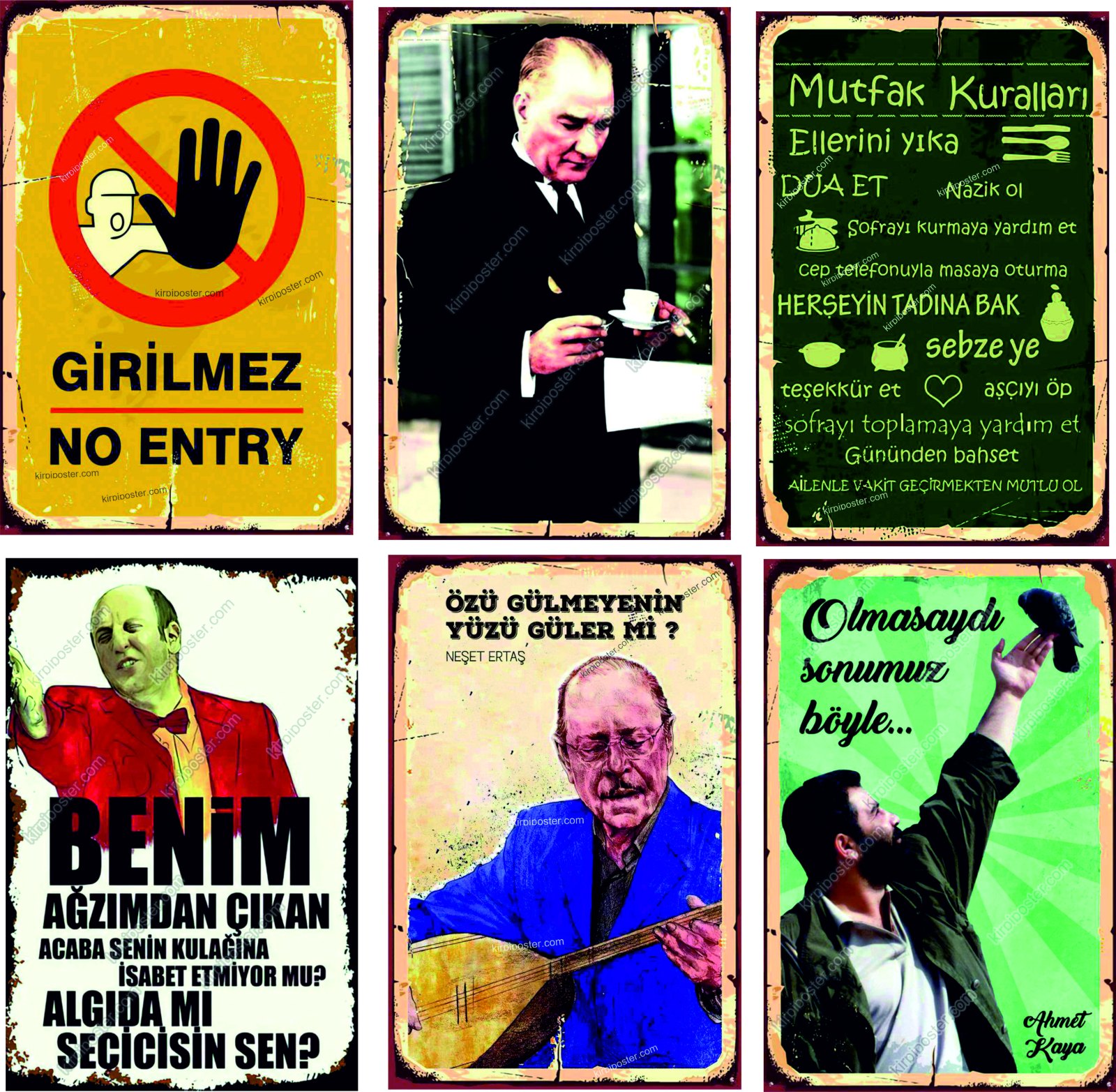 200 ADET AHŞAP (20x30cm) POSTER (ÇOK SATANLAR)