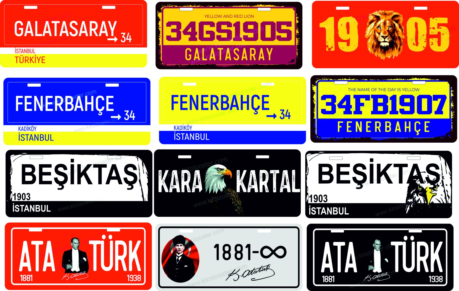 250 ADET AHŞAP TARAFTAR PLAKA POSTER