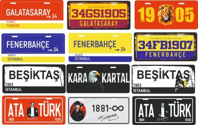 250 ADET AHŞAP TARAFTAR PLAKA POSTER