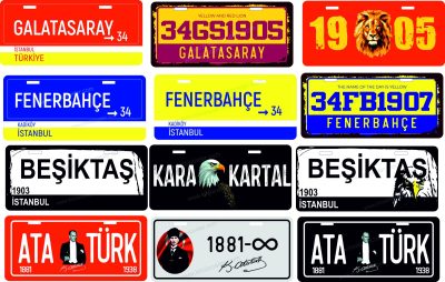 250 ADET AHŞAP TARAFTAR PLAKA POSTER